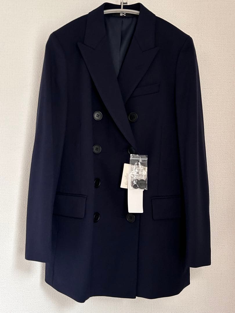 【新品タグ付き】UNIQLO C ダブルテーラードジャケット Sサイズ　ネイビー