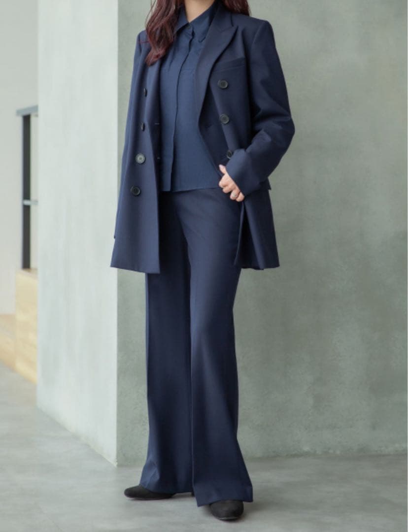 【新品タグ付き】UNIQLO C ダブルテーラードジャケット Sサイズ　ネイビー