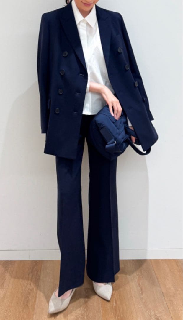 【新品タグ付き】UNIQLO C ダブルテーラードジャケット Sサイズ　ネイビー