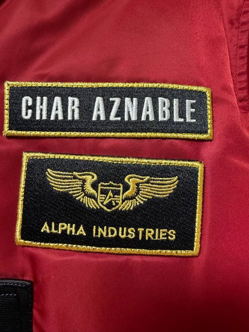 ALPHA INDUSTRIES CHAR AZNABLE MA-1ジャケット