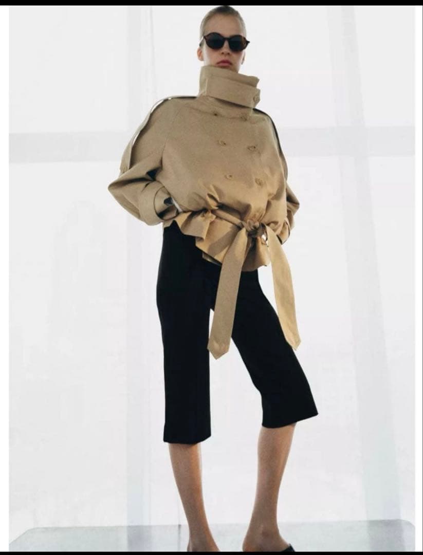 ZARA ショート丈ハイネックトレンチコートZW COLLECTION
