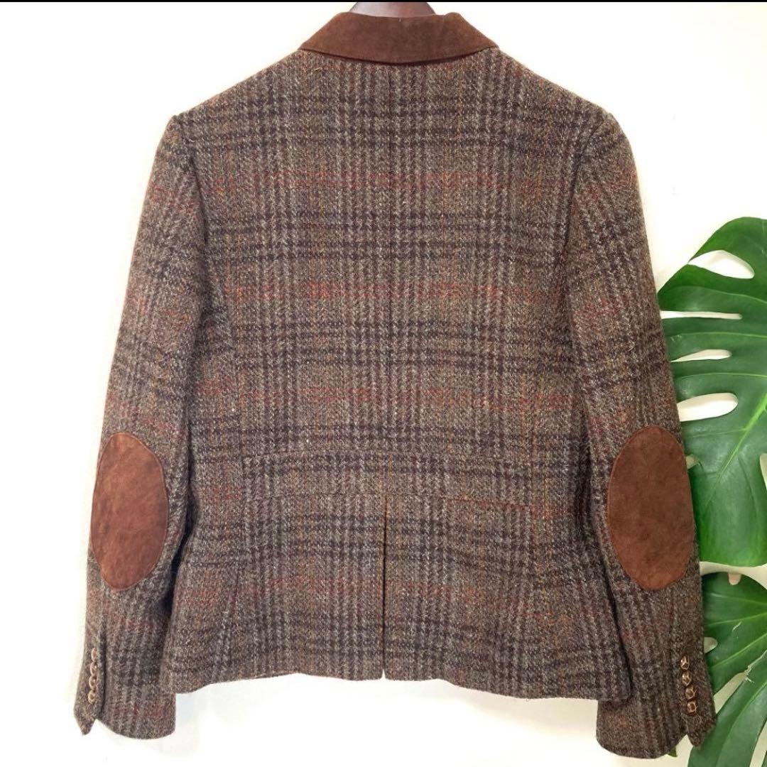 美品★fig london ハリスツイード チェックウールジャケット