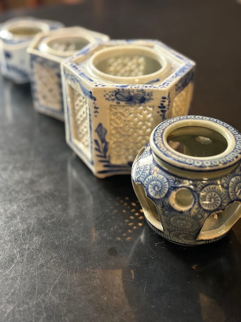 アンティーク品　盃台　4個セット 時代物