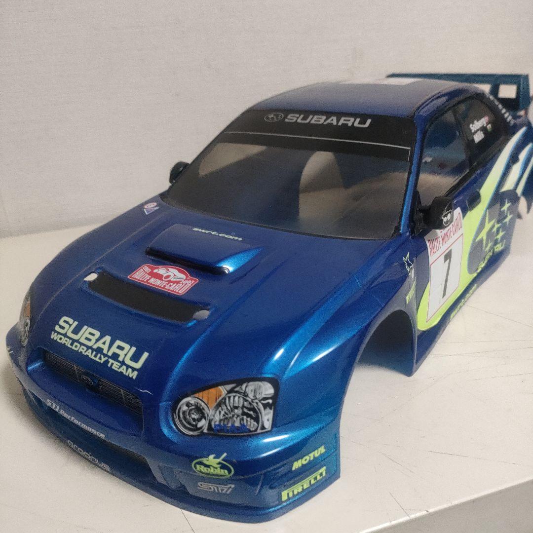 【動作有】タミヤTB-02シャーシ、プロポ、メカ、インプレッサWRCボディ付き