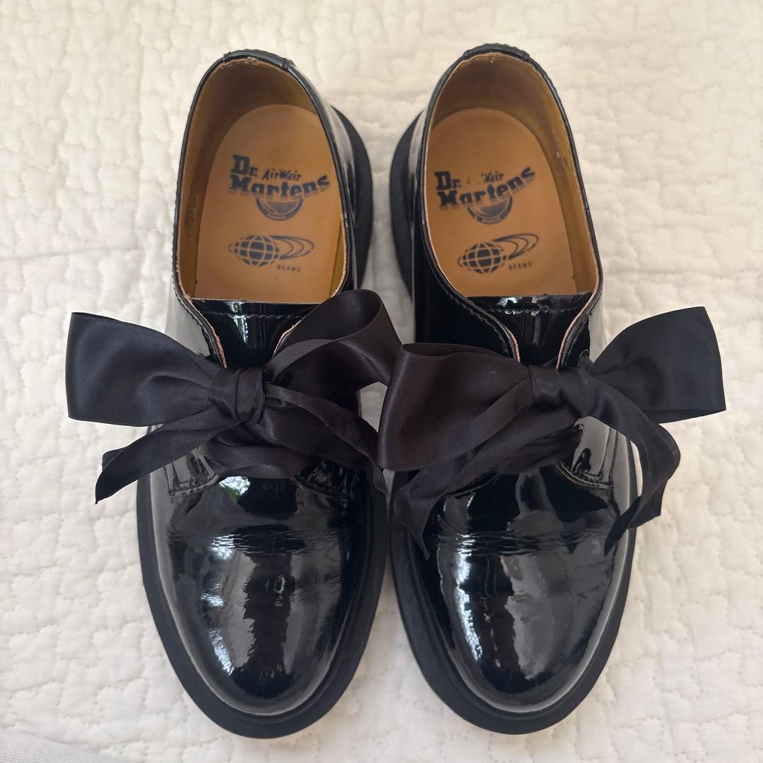 【美品】Dr.Martens×BEAMS 3ホール　エナメル　パテント　UK4