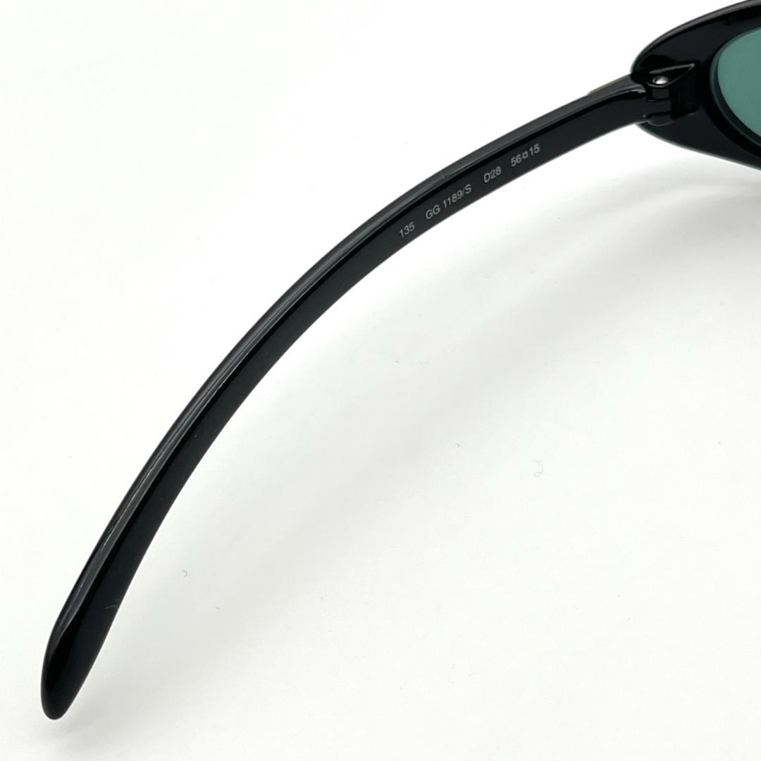 レア 良品 GUCCI サングラス ブラック 度無し ロゴ金具 GG1189