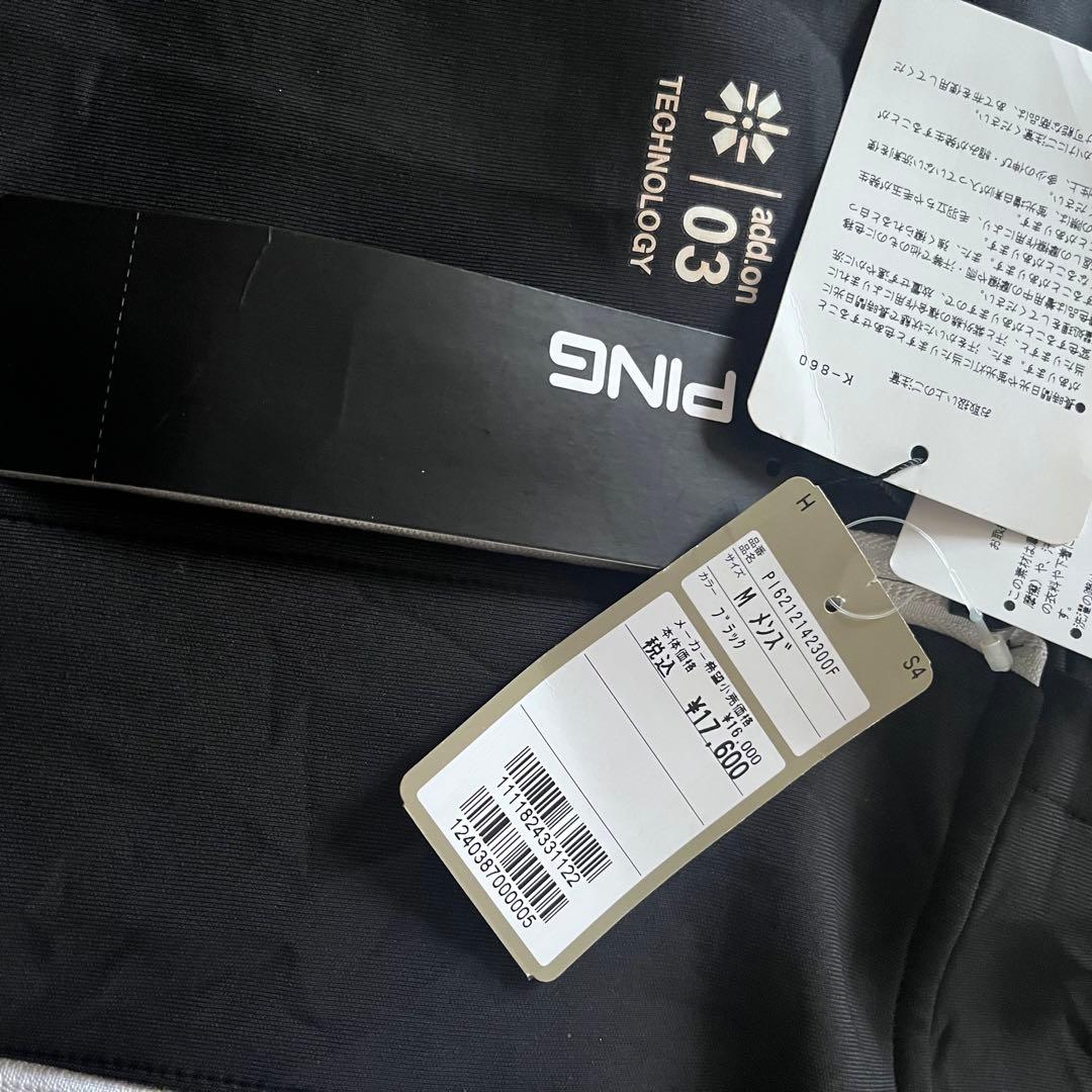 新品　PING デザイン　フルジップ　パーカー　GOLF ピン　ブラック　M