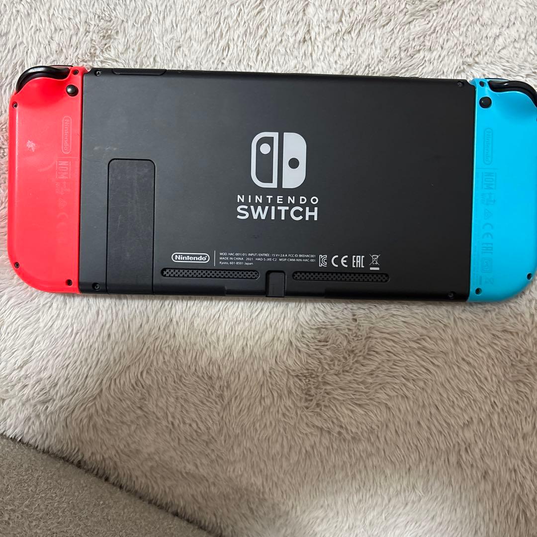 h*)様 Nintendo Switch 本体 青/赤　箱無し　専用ケース付
