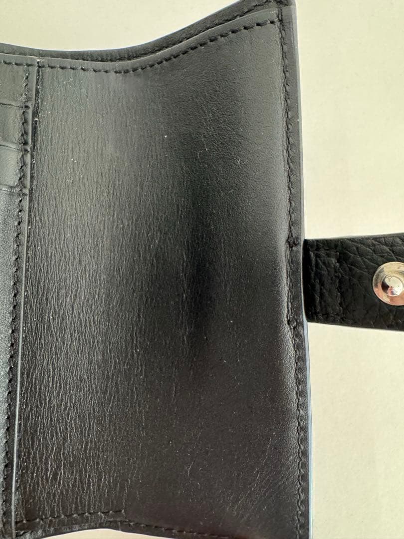 美品　LOEWEバーティカル ウォレット(ブラック)