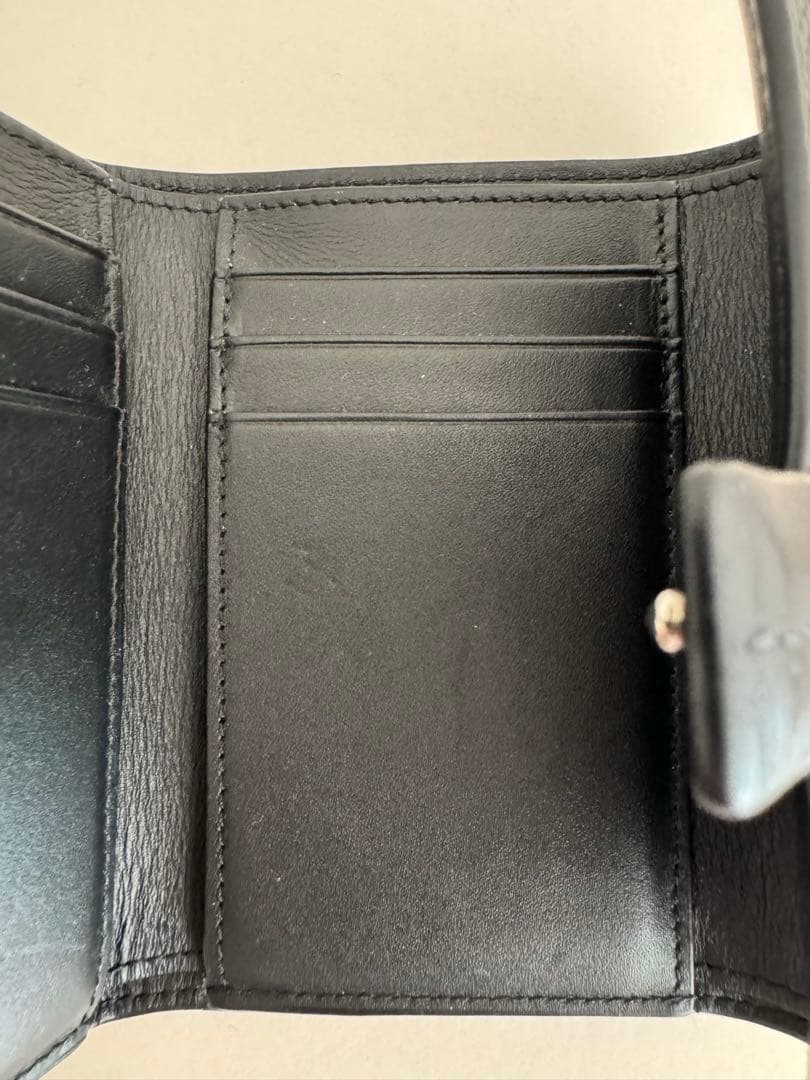 美品　LOEWEバーティカル ウォレット(ブラック)