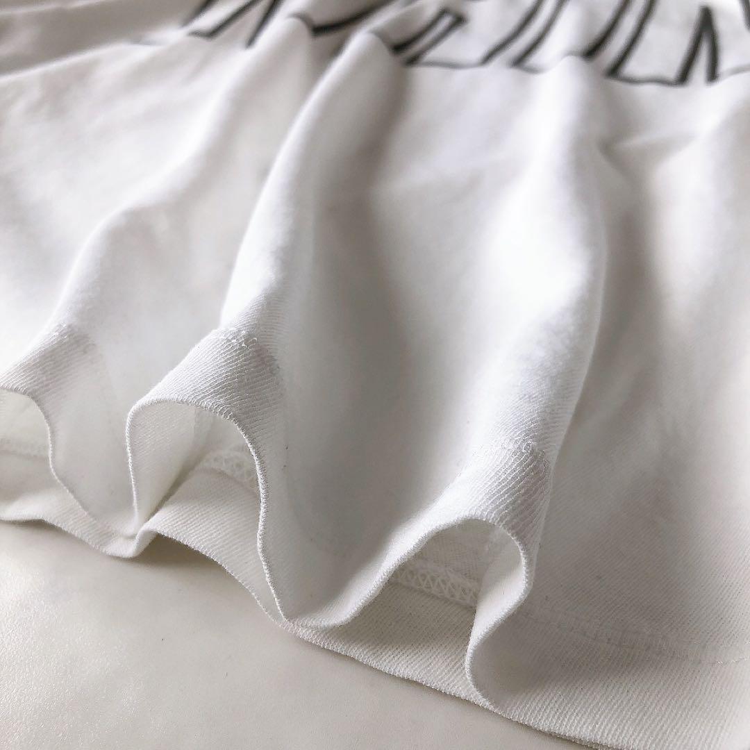 Whim Gazette リラックスロゴTシャツ オーバーサイズ ホワイト