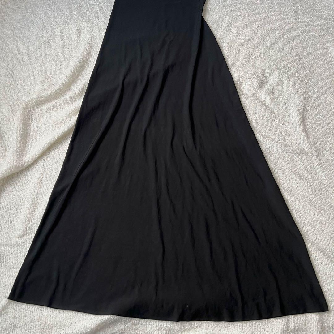 【美品】ISSEY MIYAKE レーヨン マキシ ロングスカート ブラック M