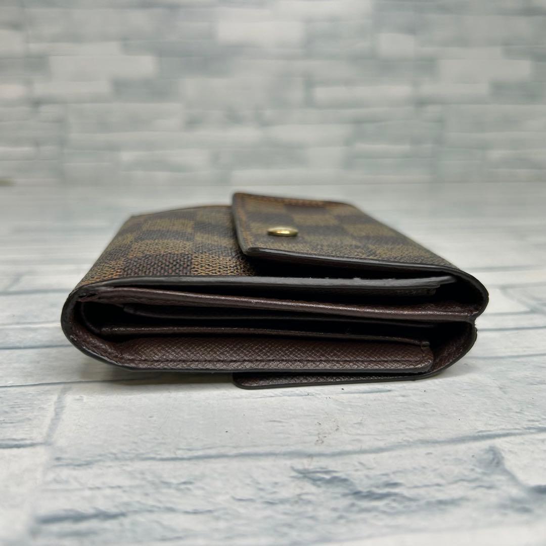 美品　50 ルイヴィトン 二つ折り財布　Wホック ダミエ　hw2