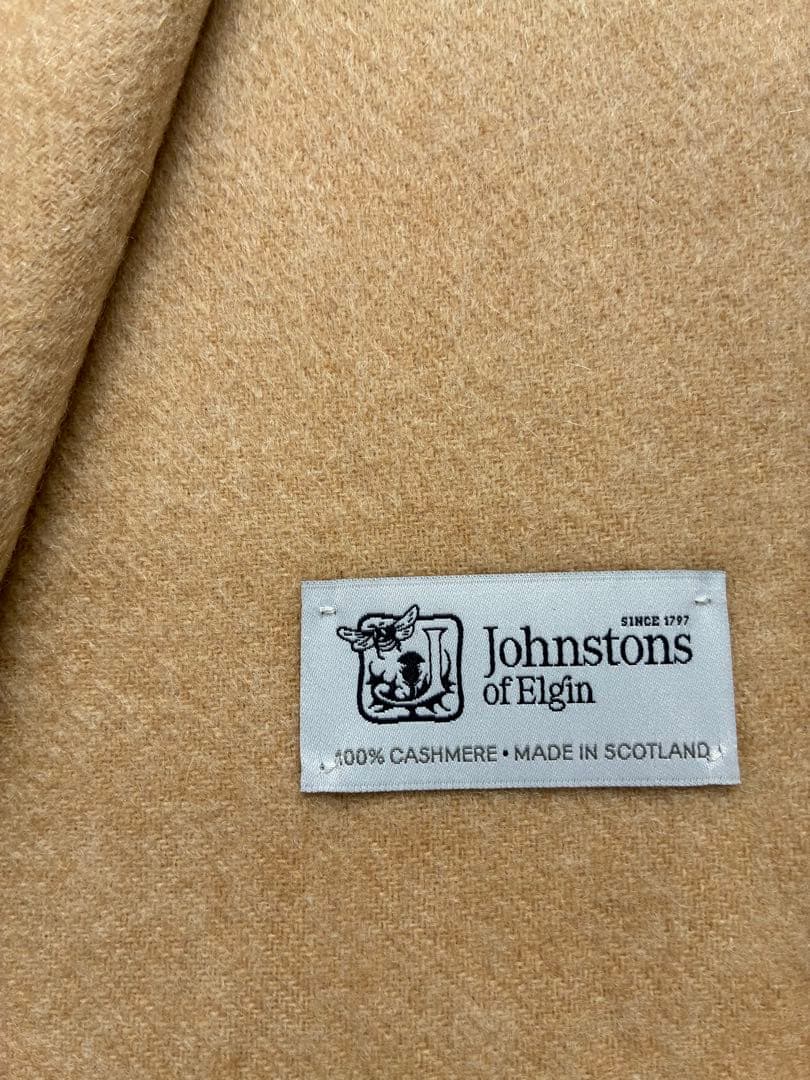 Johnstons of Elgin 100%カシミヤ ストール ベージュ