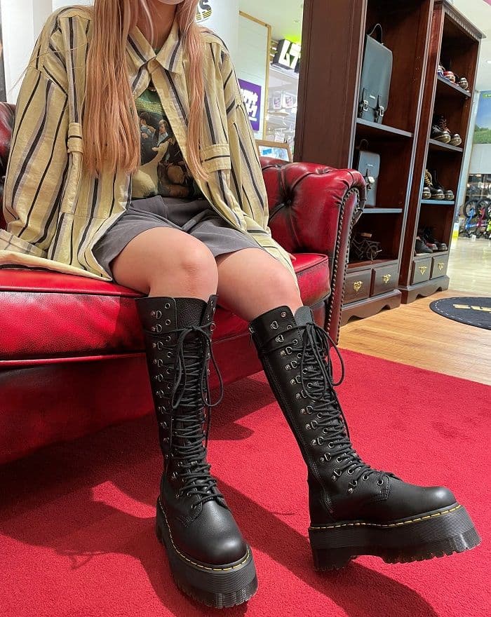 【激レア】Dr.Martens 1B60MAX UK6 黒 厚底 20ホール丈