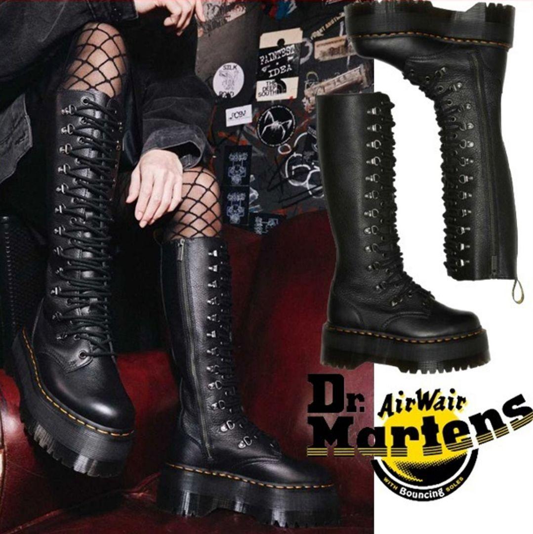 【激レア】Dr.Martens 1B60MAX UK6 黒 厚底 20ホール丈