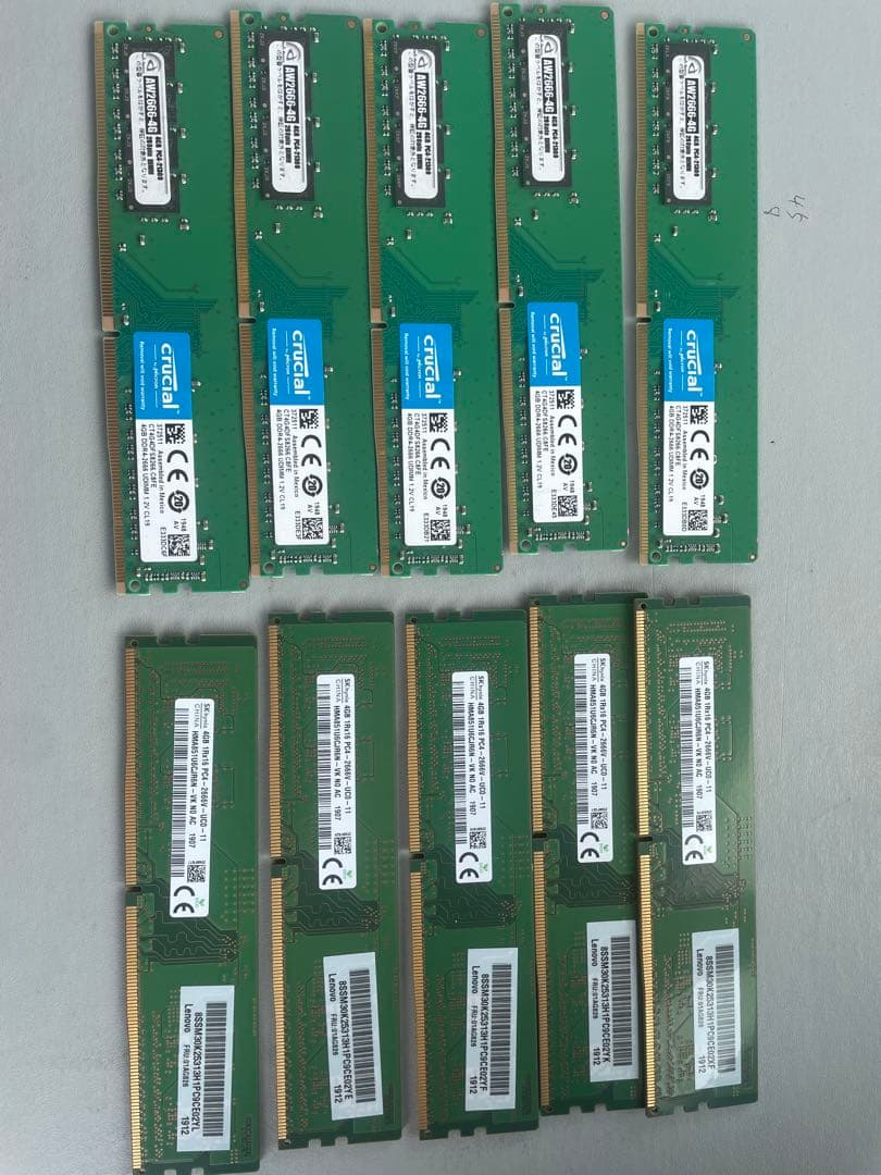crucial SK hynix DDR4 PC4-2666V 4GBx10枚