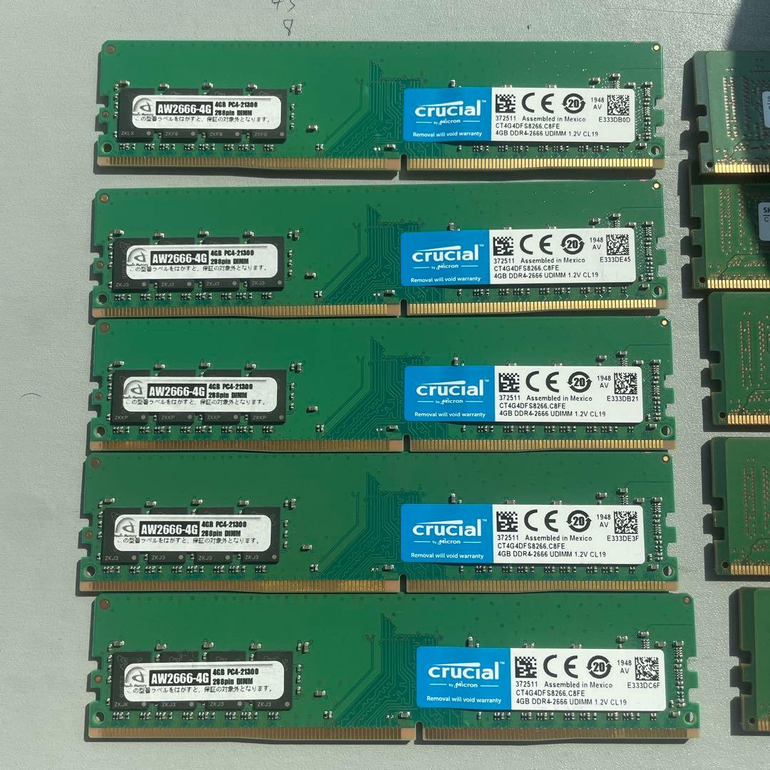 crucial SK hynix DDR4 PC4-2666V 4GBx10枚
