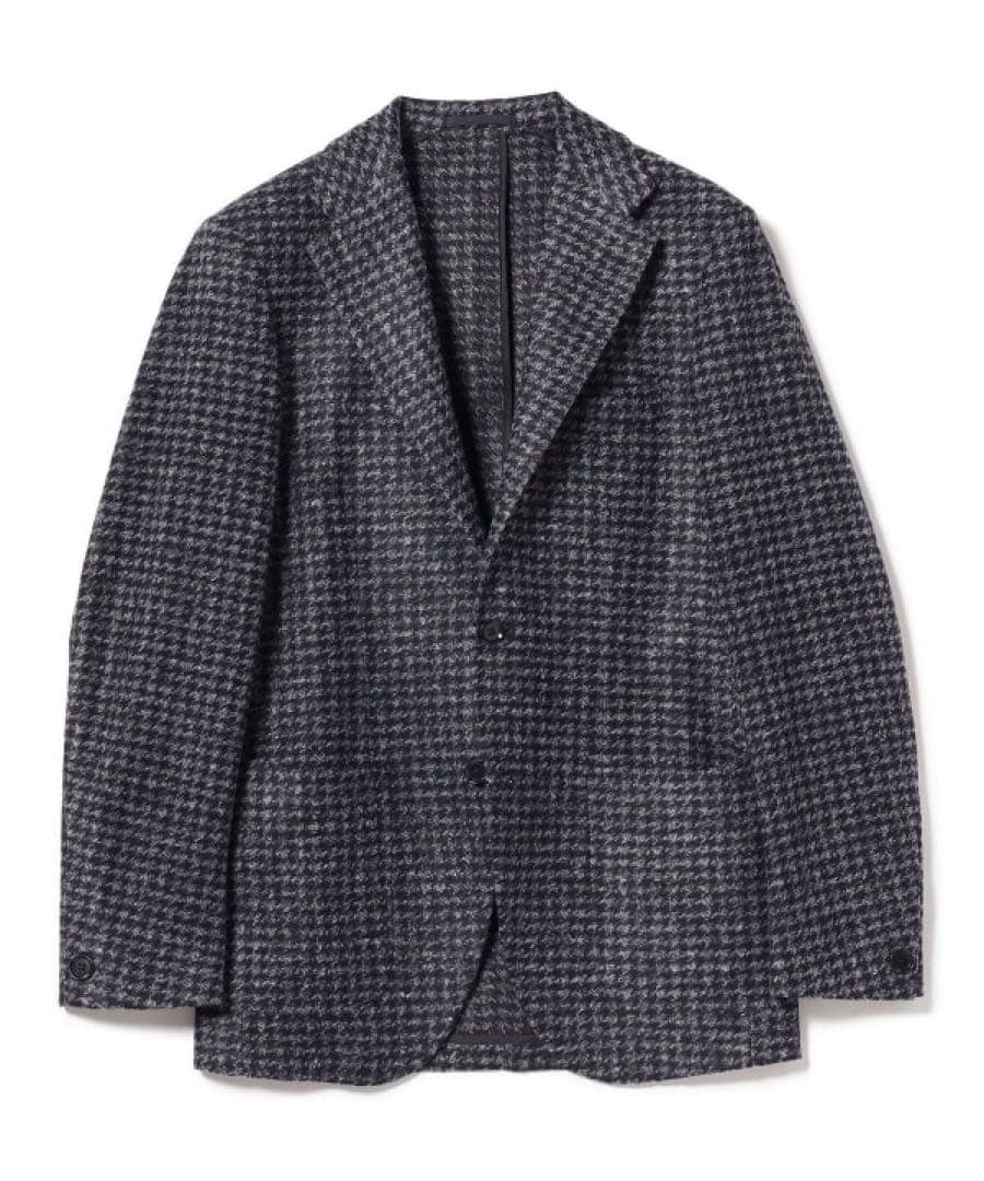 [BEAMS F ハウンドトゥース柄 EASY ジャケット 44] 日本製