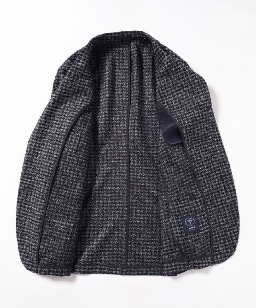 [BEAMS F ハウンドトゥース柄 EASY ジャケット 44] 日本製