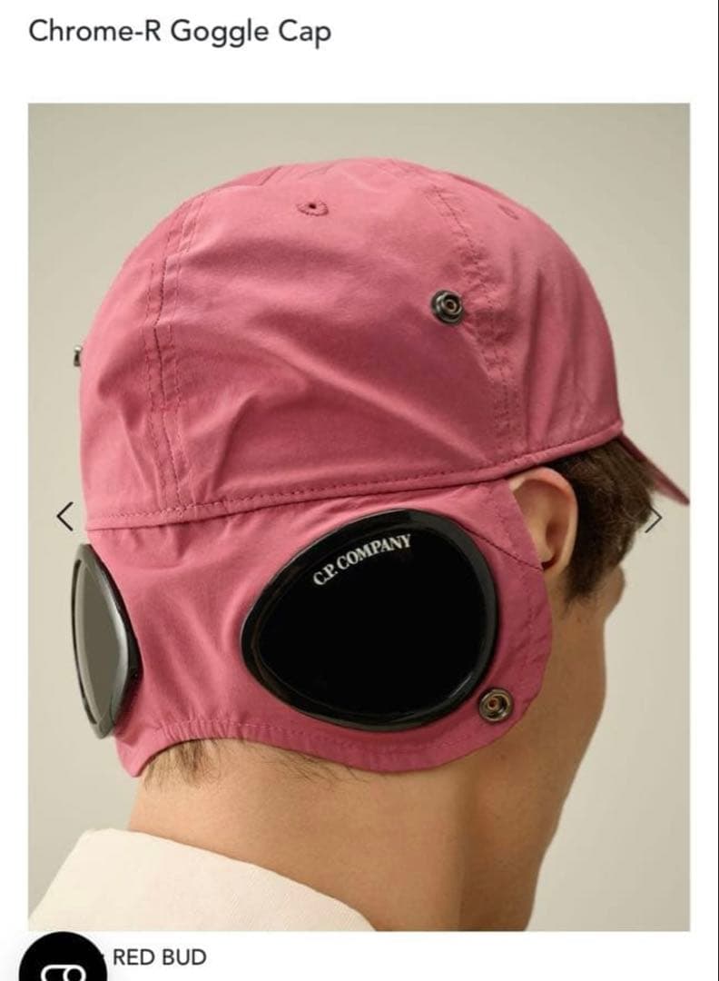 レア c.p.company cap / ピンク キャップ ゴーグル
