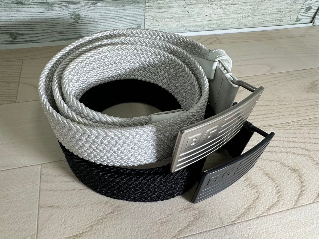BRIEFING GOLF メッシュベルトBG BELT M ブラック&ホワイト
