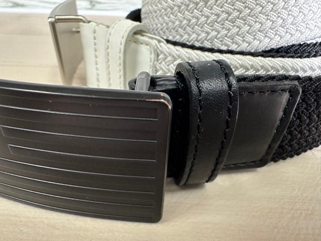 BRIEFING GOLF メッシュベルトBG BELT M ブラック&ホワイト