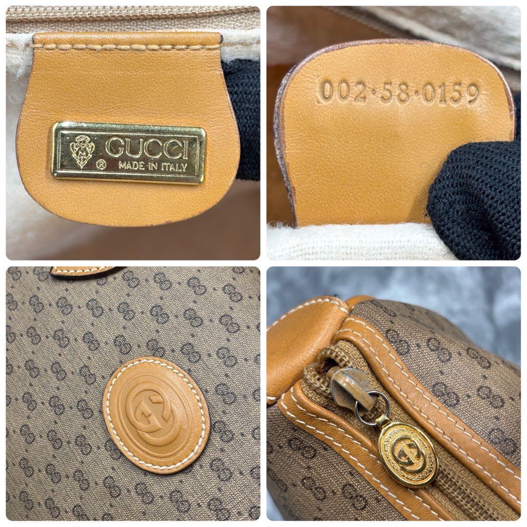 ✨美品✨GUCCI GG ボストンバッグ ハンド ブラウン レザー ロゴ 金具