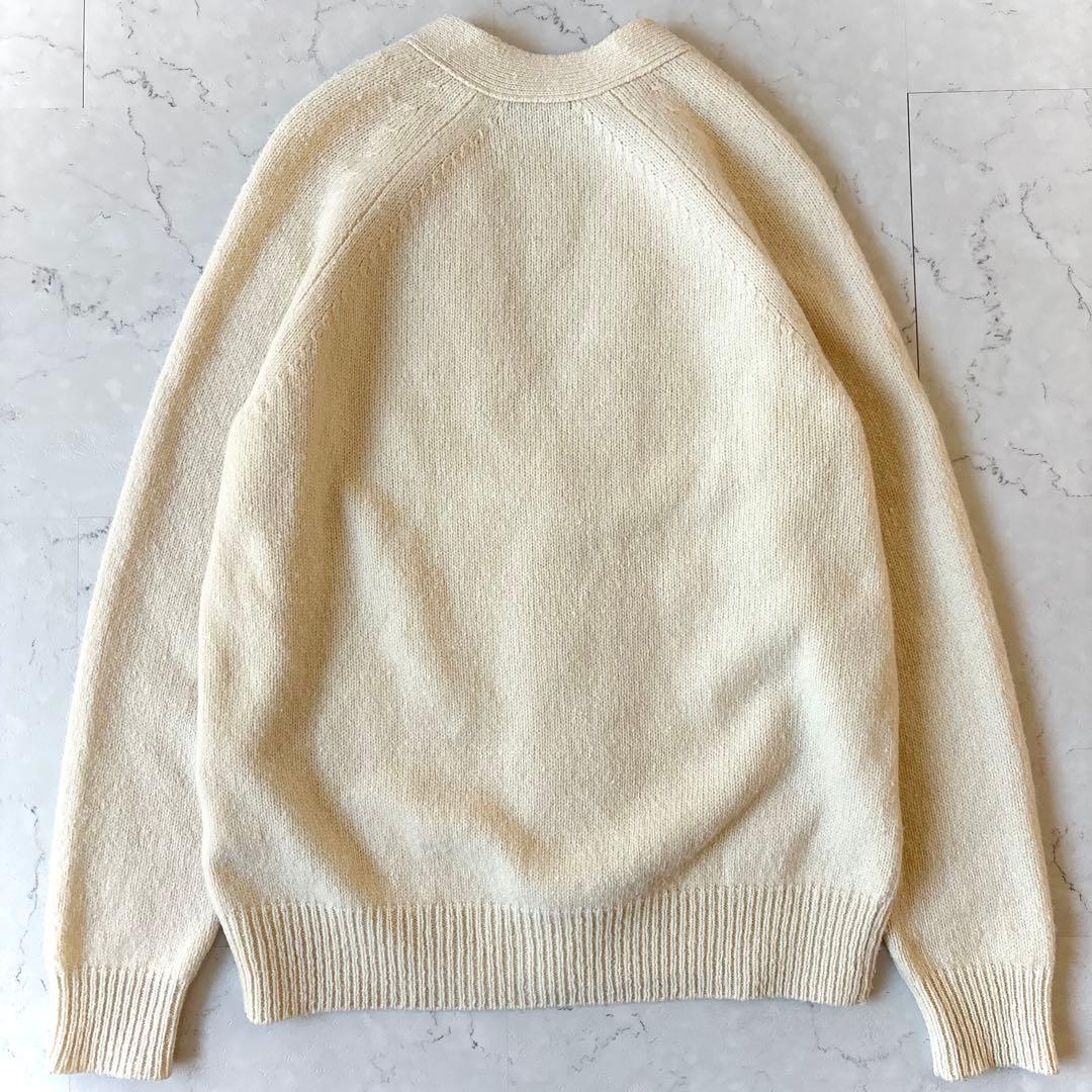 美品 Yleve イレーヴ ウール ニット カーディガン アイボリー オフ白