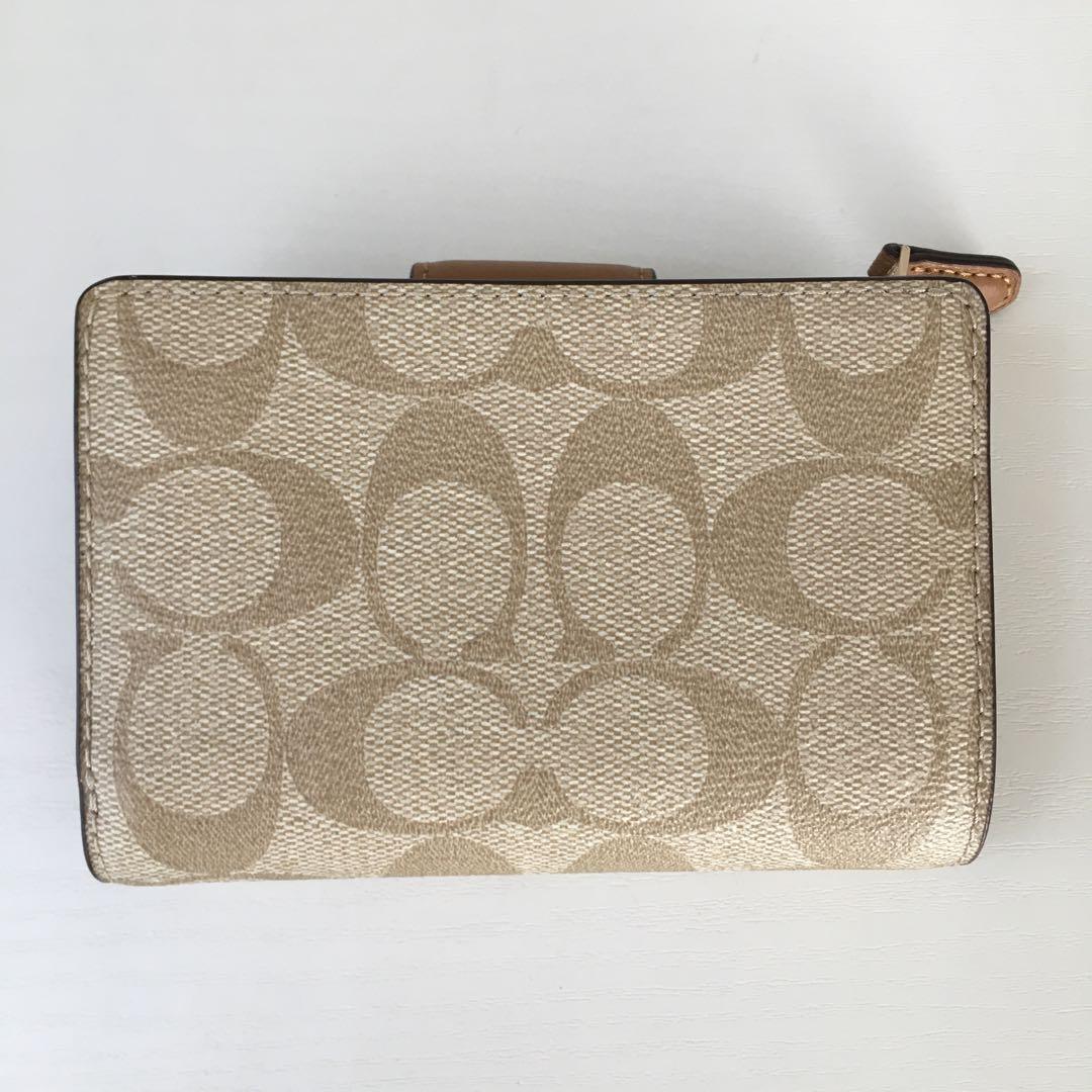 コーチ COACH 二つ折り財布 シグネチャー レディース バイカラー ブランド