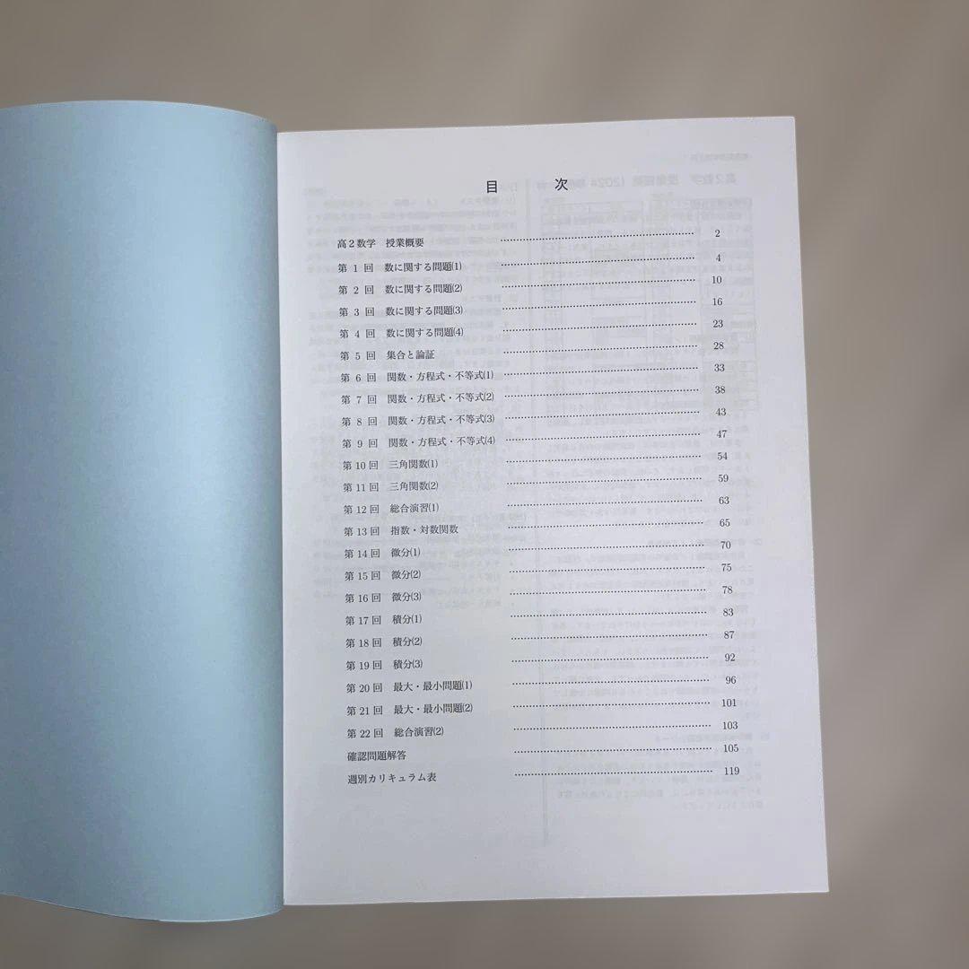 鉄緑会数学I/II通期セット(テキスト、授業プリント、問題集)