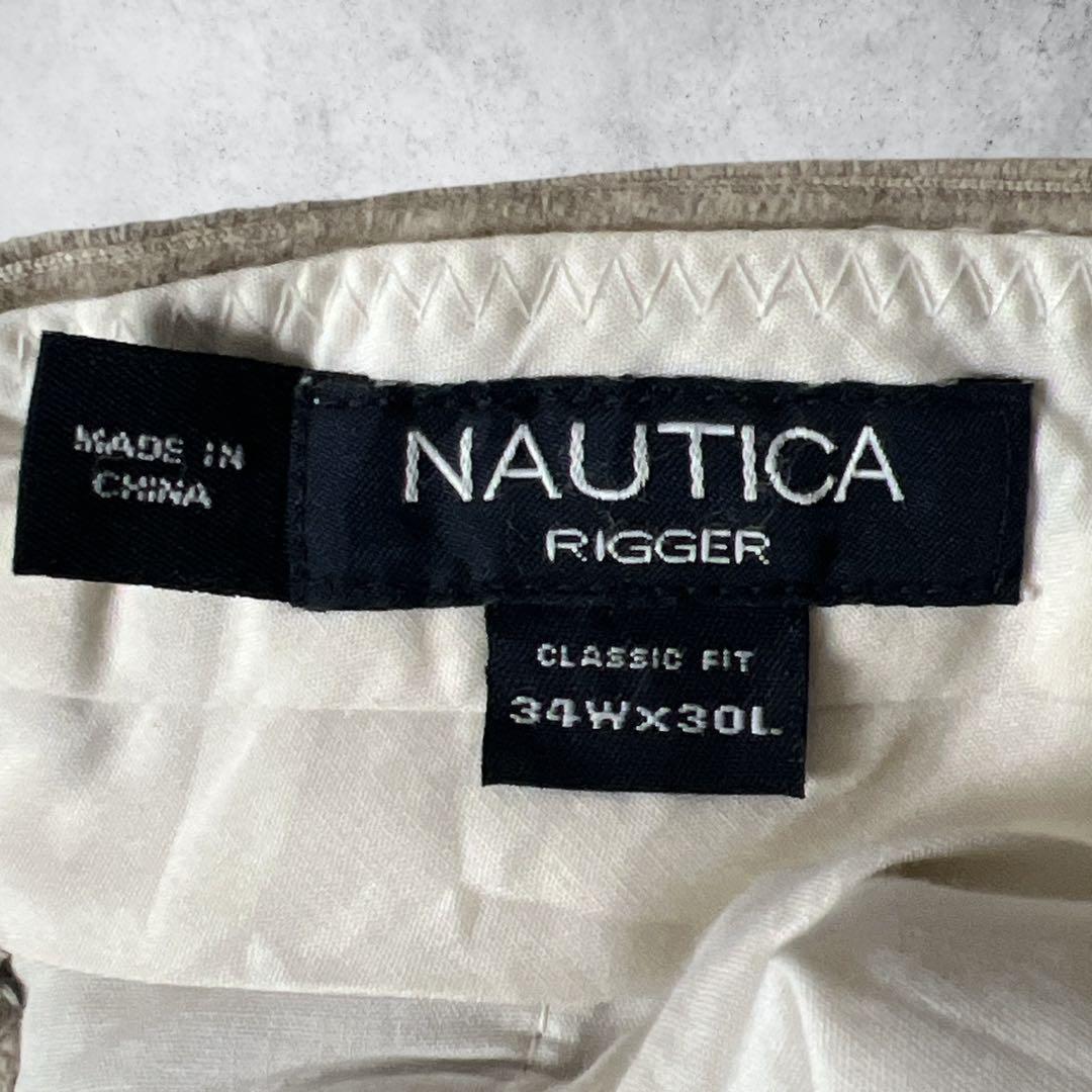 【IG】NAUTICA太畝コーデュロイパンツベージュW34古着ヴィンテージ