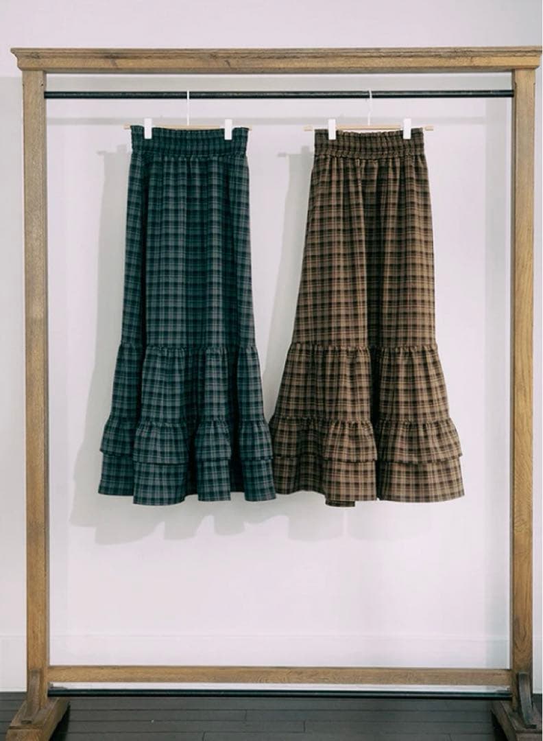 umm.claïr ウムクレール　Check tiered skirt スカート