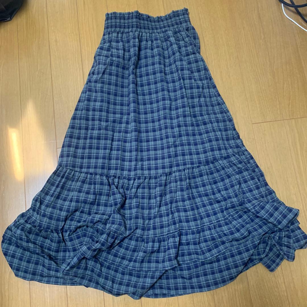 umm.claïr ウムクレール　Check tiered skirt スカート