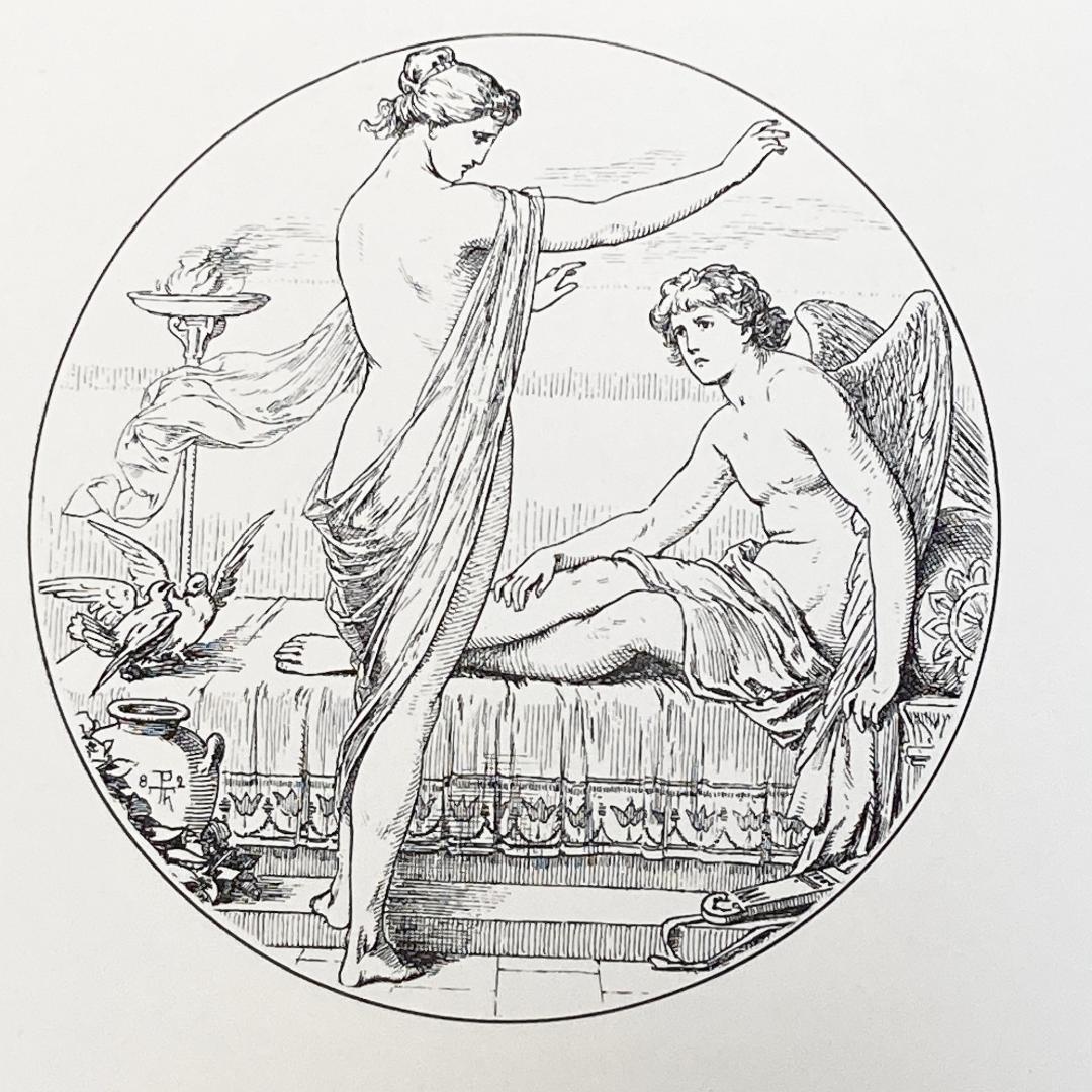 大判⭐️1882年 ポール・トゥマン 美しい挿絵『アモルとプシュケ』Psyche