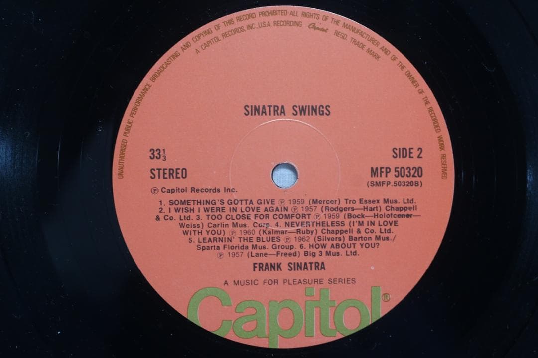 英LP Frank Sinatra Sinatra Swings UK盤 後期盤