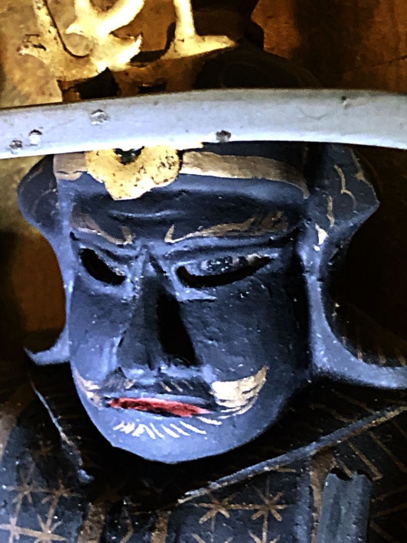 仏教美術 隠れキリシタン 彩色 妙見菩薩像木彫色 仏像 厨子