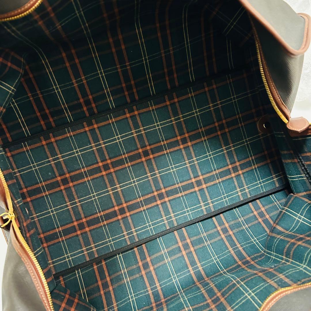 dunhill ダンヒル PVC×レザー ボストンバッグ トラベルバッグ グレー