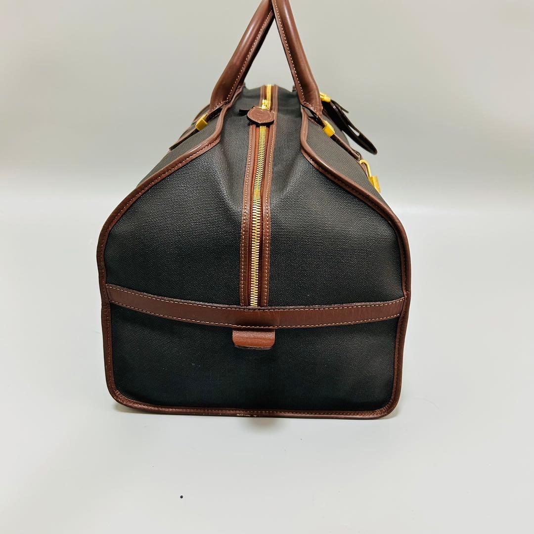 dunhill ダンヒル PVC×レザー ボストンバッグ トラベルバッグ グレー
