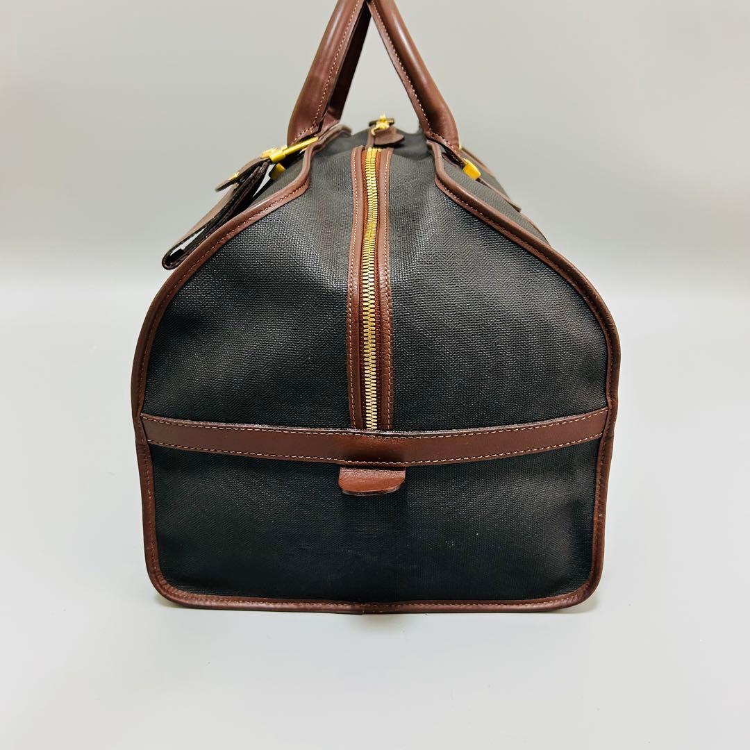 dunhill ダンヒル PVC×レザー ボストンバッグ トラベルバッグ グレー