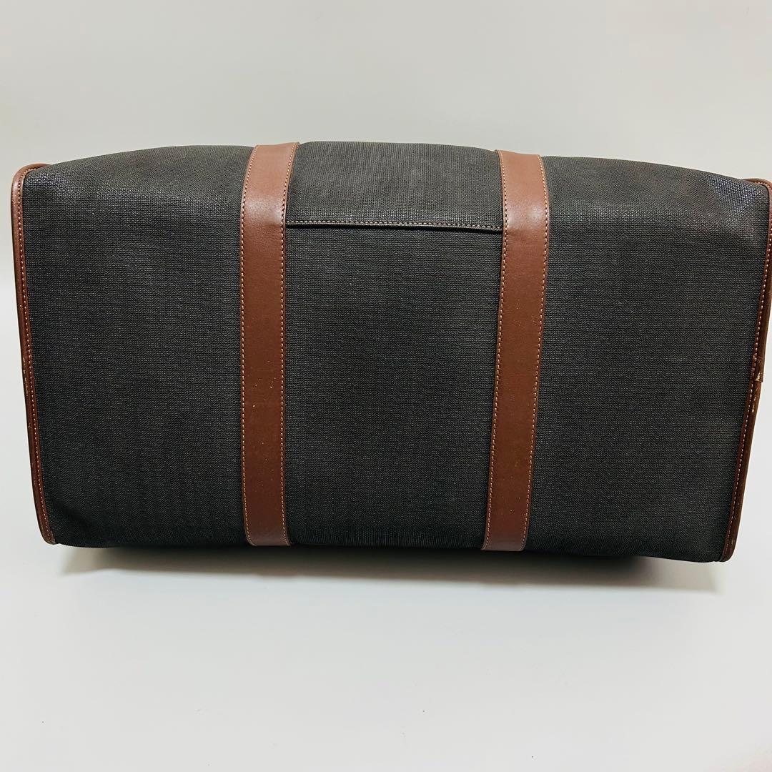 dunhill ダンヒル PVC×レザー ボストンバッグ トラベルバッグ グレー