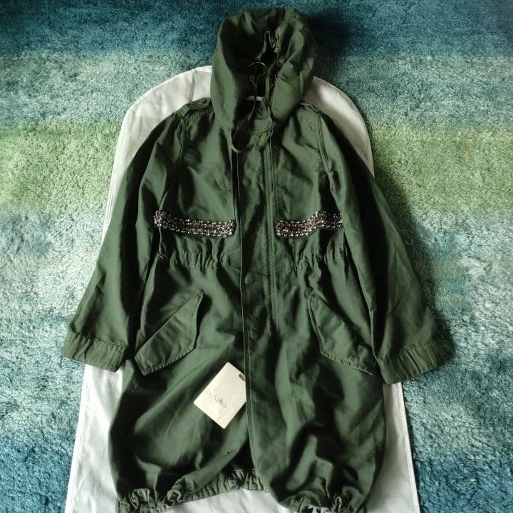 グレースコンチネンタル ビジユー付きオリーブグリーンコート⭐︎新品未使用品