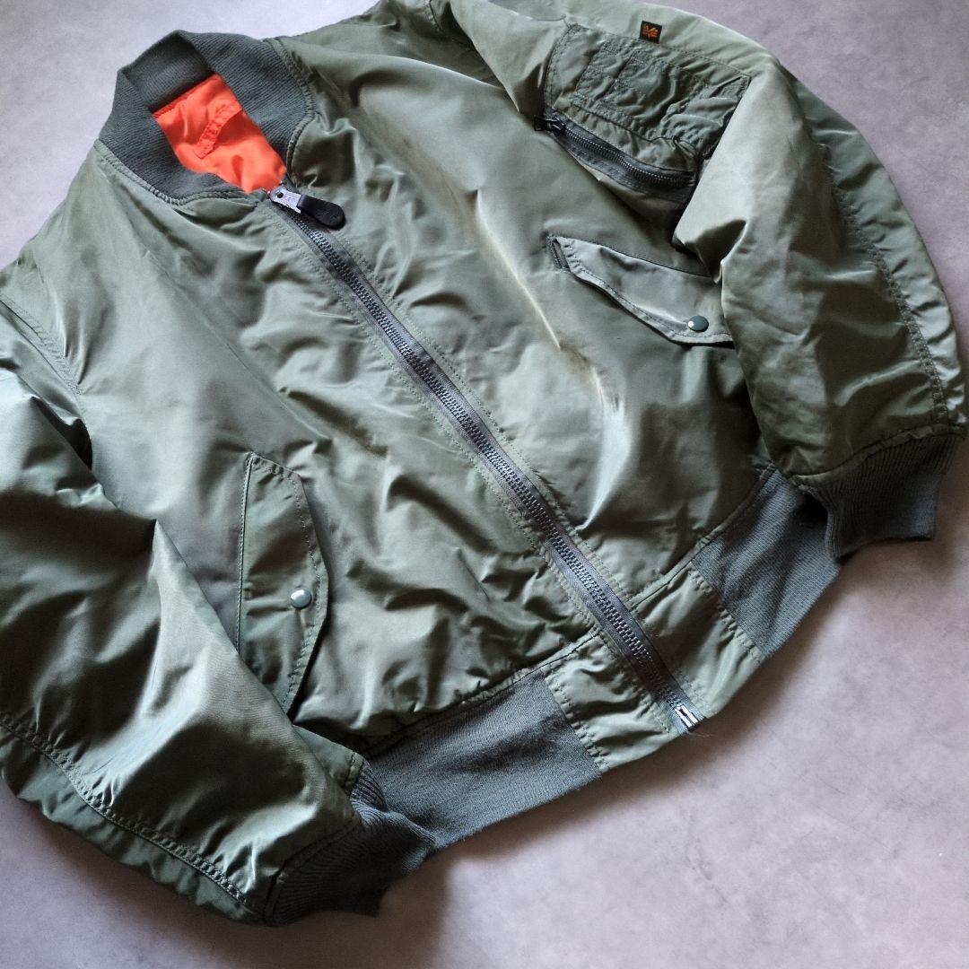 90s USA製 ALPHA MA-1 L ボンバージャケット