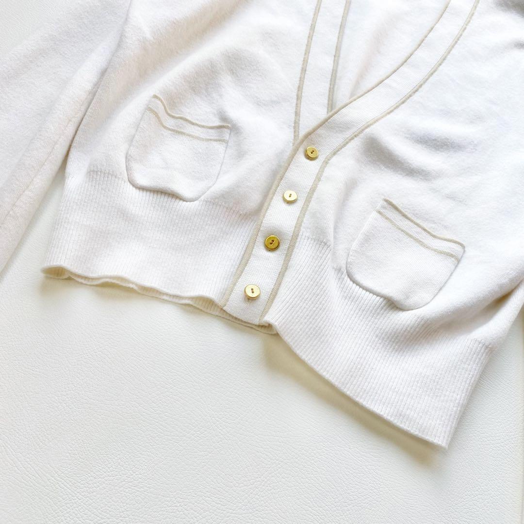 23AW CABaN コットンカシミヤ パピングVネックショートカーディガン