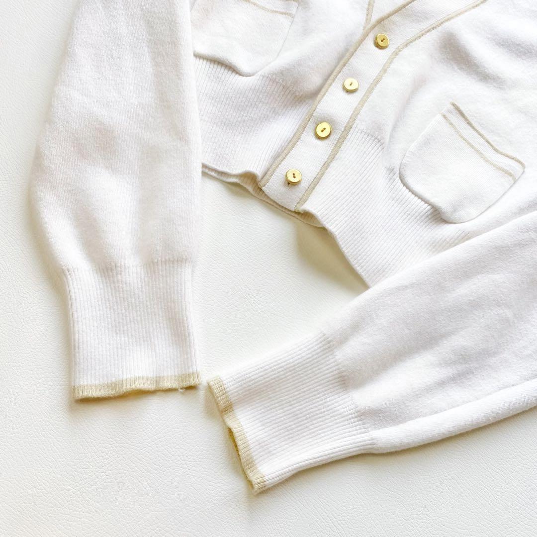 23AW CABaN コットンカシミヤ パピングVネックショートカーディガン
