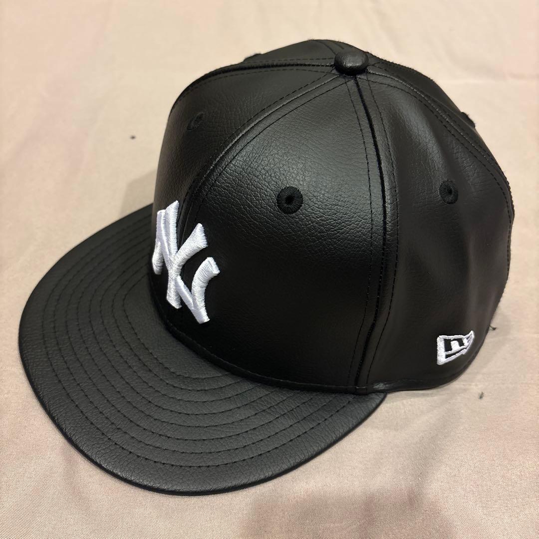 NEWERA ヤンキース レザーキャップ