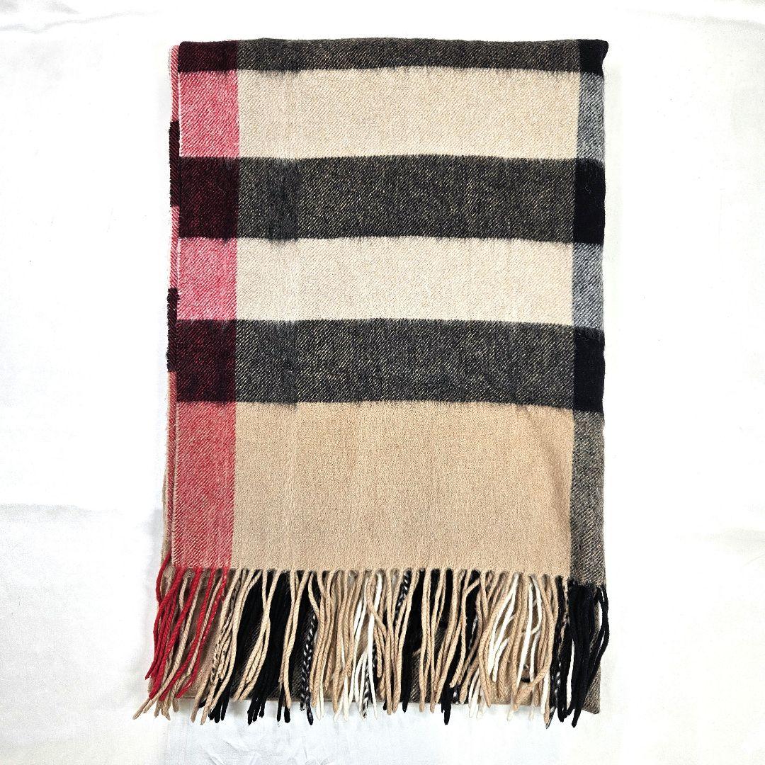BURBERRY バーバリー チェック カシミヤ ウール ストール マフラー