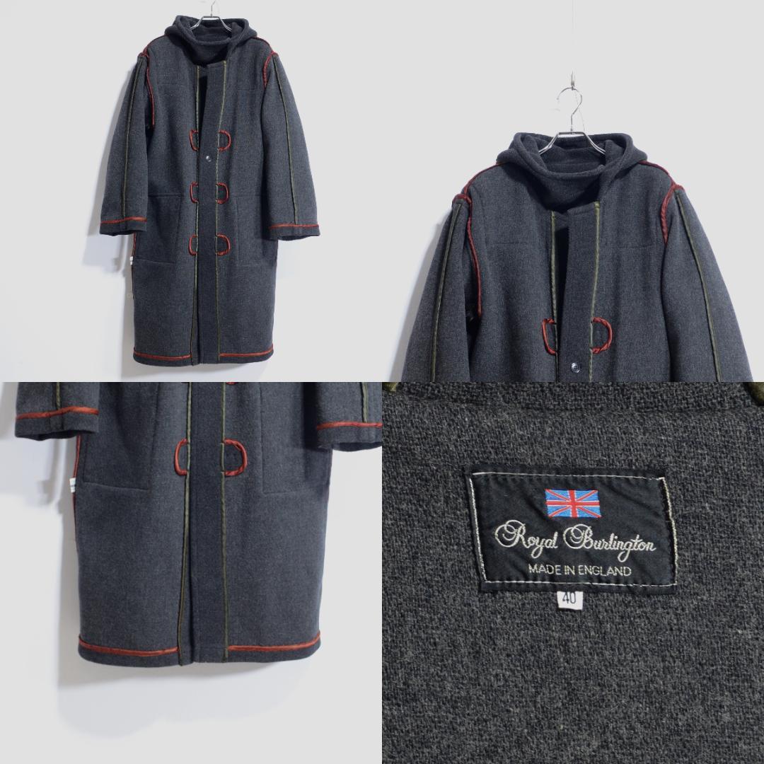 極上品 ムーアブルック ダッフルコート Rバーリントン Hグレー 40