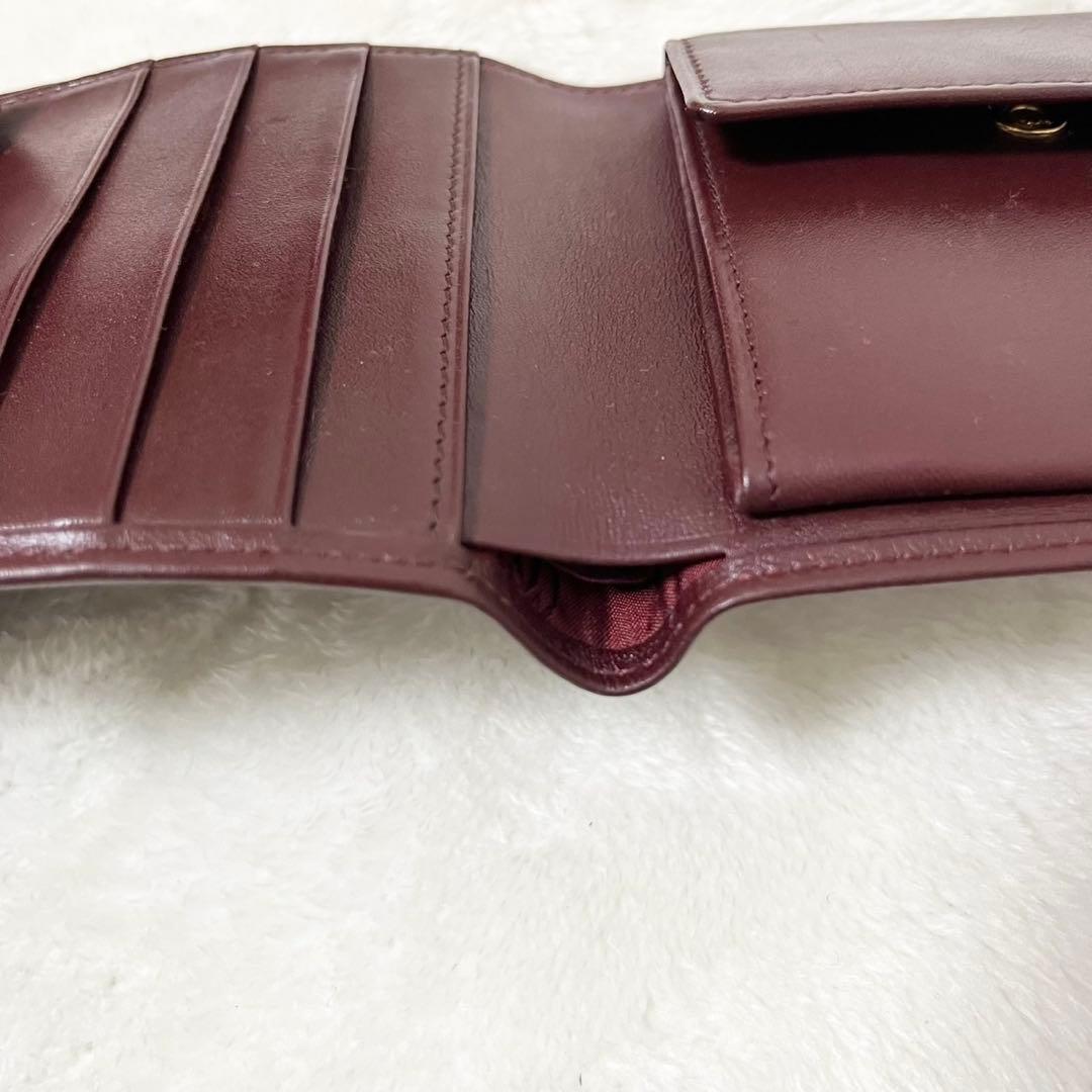 Cartier カルティエ マストライン 二つ折り財布 ボルドー 美品
