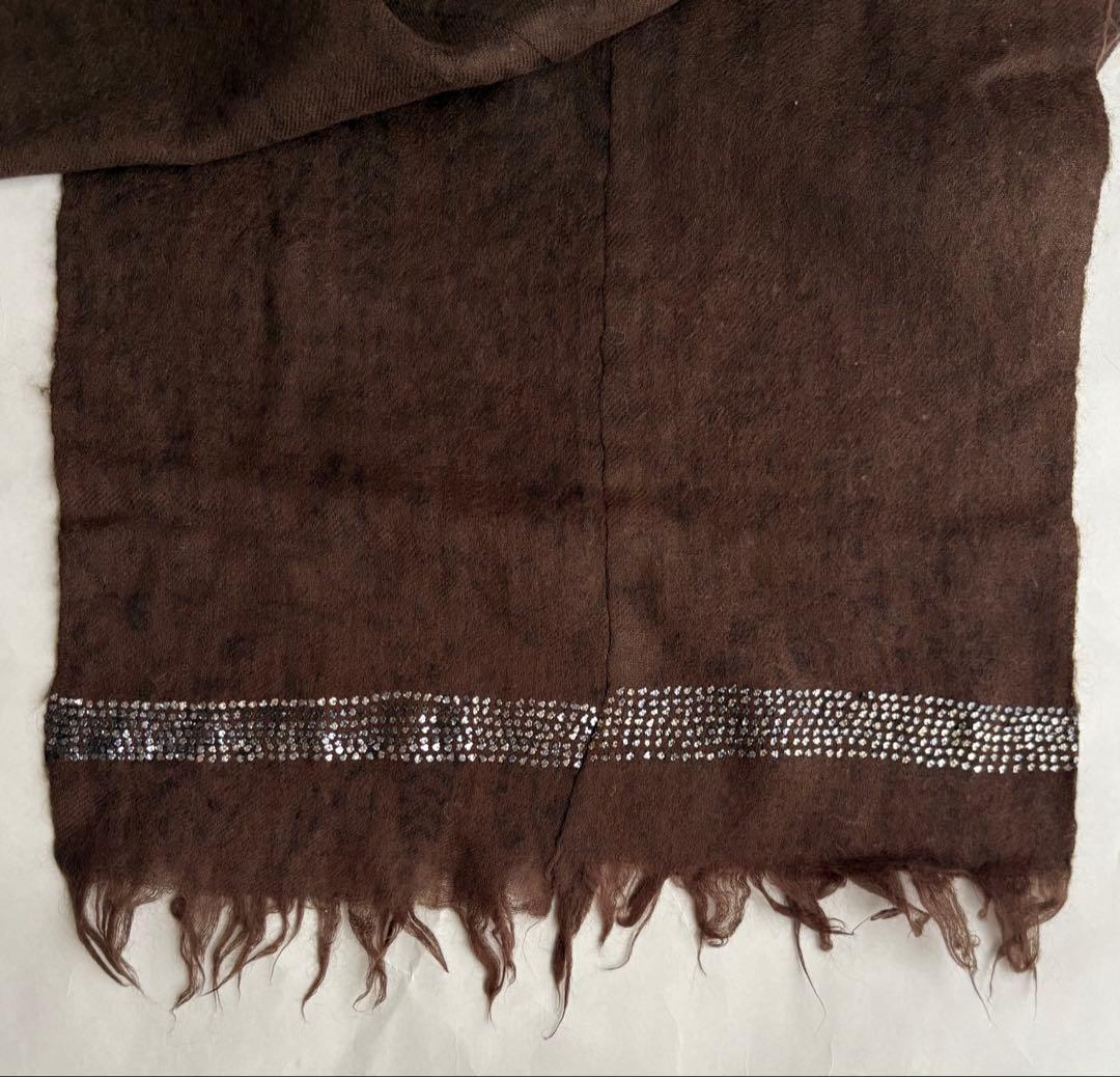 DRIES VAN NOTEN ドリスヴァンノッテン ラメ装飾　ウールストール